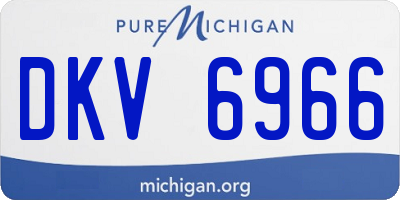 MI license plate DKV6966