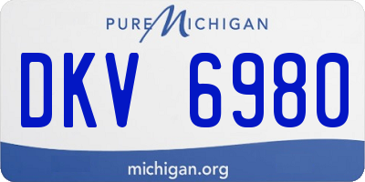MI license plate DKV6980