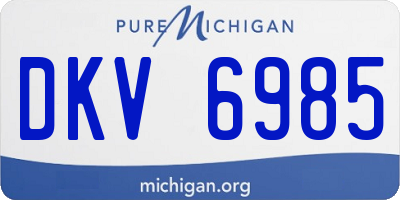 MI license plate DKV6985