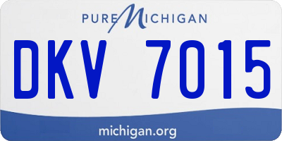 MI license plate DKV7015