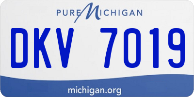 MI license plate DKV7019