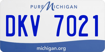 MI license plate DKV7021