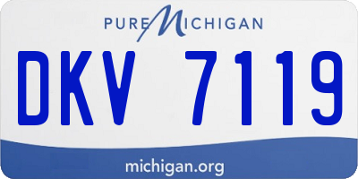 MI license plate DKV7119