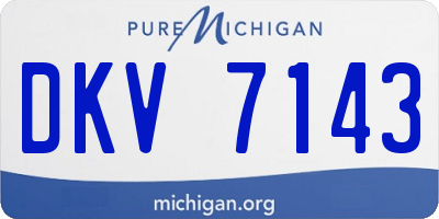 MI license plate DKV7143