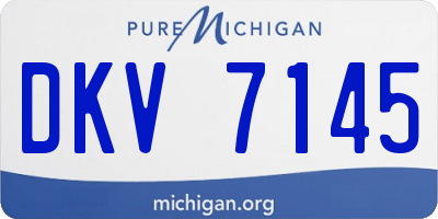 MI license plate DKV7145