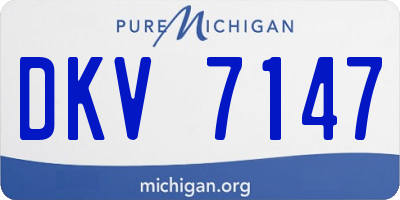 MI license plate DKV7147