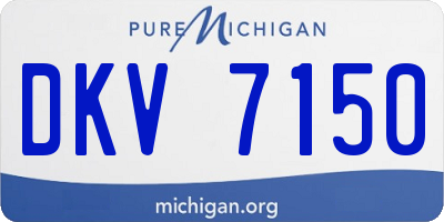 MI license plate DKV7150
