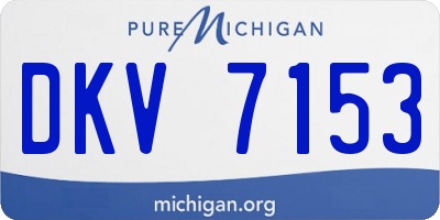 MI license plate DKV7153