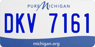 MI license plate DKV7161