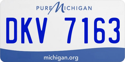 MI license plate DKV7163
