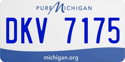 MI license plate DKV7175