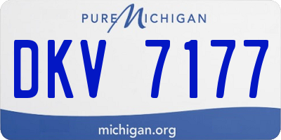 MI license plate DKV7177