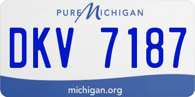 MI license plate DKV7187