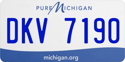 MI license plate DKV7190