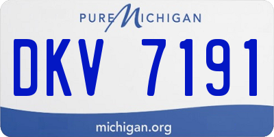 MI license plate DKV7191