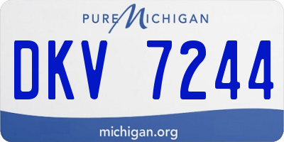 MI license plate DKV7244