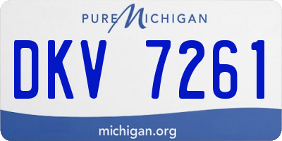 MI license plate DKV7261