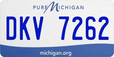 MI license plate DKV7262