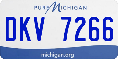 MI license plate DKV7266