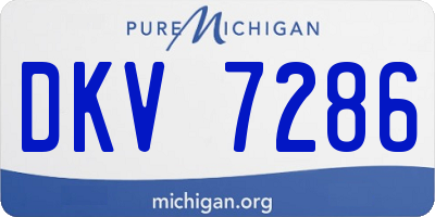 MI license plate DKV7286