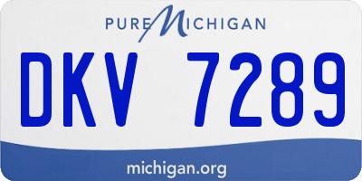 MI license plate DKV7289