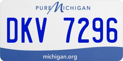 MI license plate DKV7296