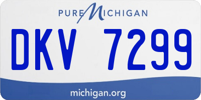 MI license plate DKV7299