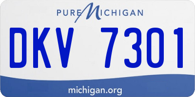 MI license plate DKV7301