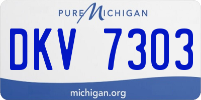 MI license plate DKV7303
