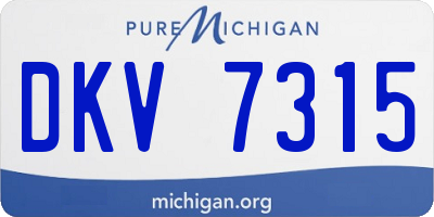 MI license plate DKV7315