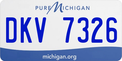 MI license plate DKV7326