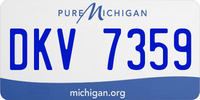 MI license plate DKV7359