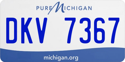 MI license plate DKV7367