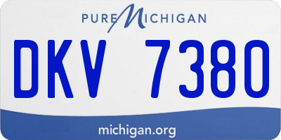 MI license plate DKV7380