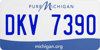 MI license plate DKV7390