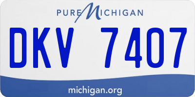 MI license plate DKV7407