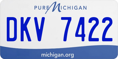 MI license plate DKV7422