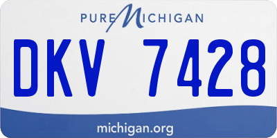 MI license plate DKV7428