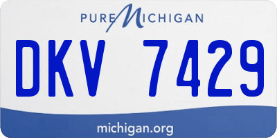 MI license plate DKV7429