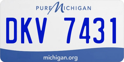 MI license plate DKV7431