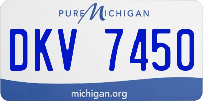 MI license plate DKV7450