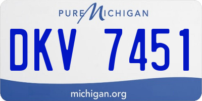 MI license plate DKV7451