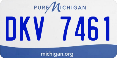 MI license plate DKV7461