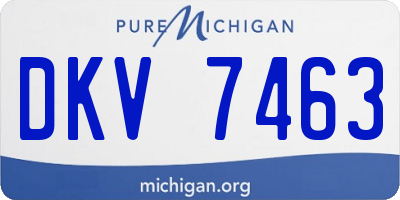 MI license plate DKV7463