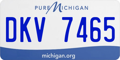 MI license plate DKV7465