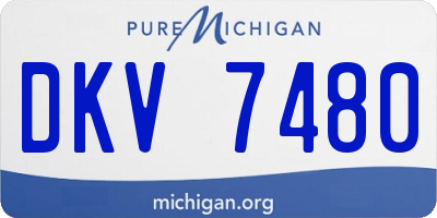 MI license plate DKV7480