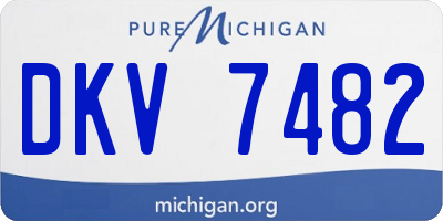 MI license plate DKV7482