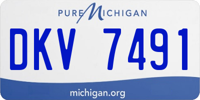 MI license plate DKV7491