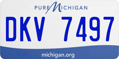 MI license plate DKV7497