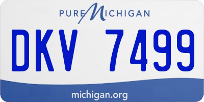 MI license plate DKV7499
